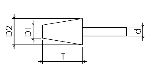 C号軸付(テーパ形)D1/D2×T×d